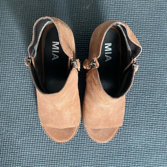 Nikole Suede Peep Toe Bootie - Picture 4 of 8